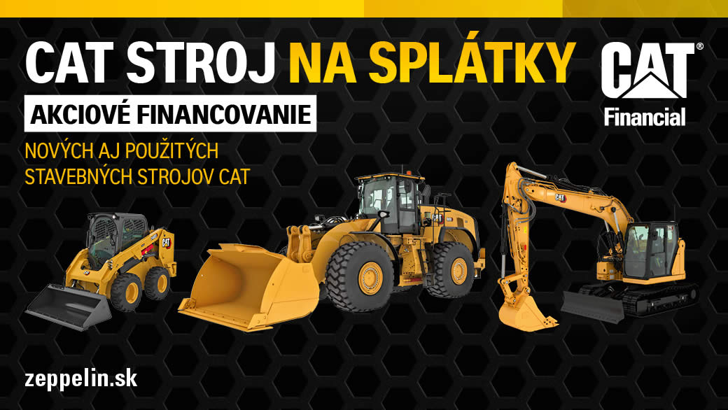 Akciové financovanie nových a použitých stavebných strojov Cat.